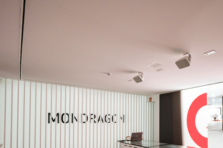 detalle del techo fonoabosrbente instalado en el Palacio Otalura